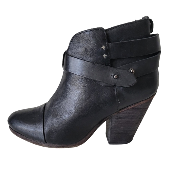 Bottes Chelsea Rag & Bone Aslen - Suédé Noir - Taille 37 (US 7) - Talons Hauts - Fabriqué En Italie - Occasion